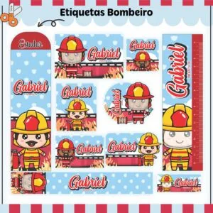 Arquivo Digital Etiquetas Escolares Bombeiros