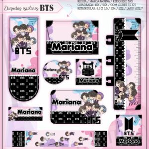 Arquivo Digital Etiquetas Escolares BTS