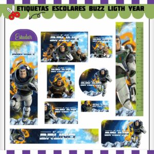 Arquivo Digital Etiquetas Escolares Buzz Light Year
