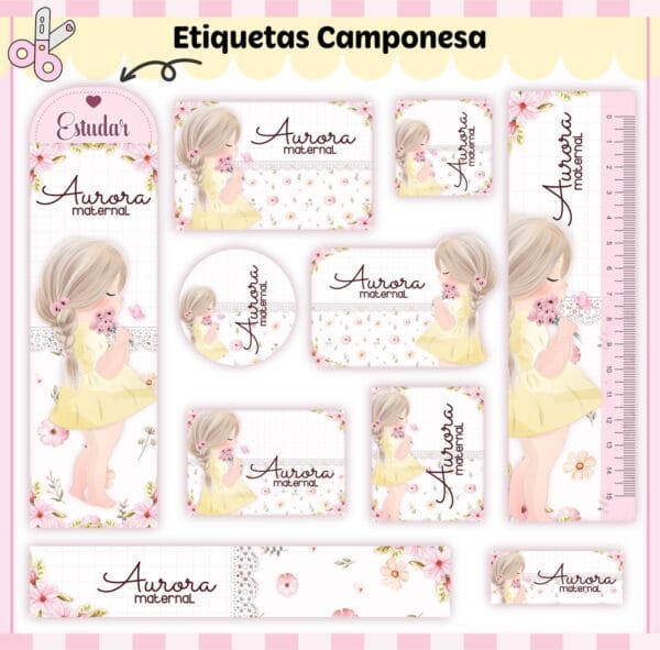 Arquivo Digital Etiquetas Escolares Camponesa