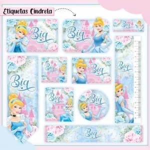 Arquivo Digital Etiquetas Escolares Cinderela