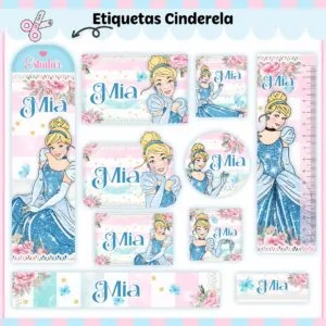 Arquivo Digital Etiquetas Escolares Cinderela V2