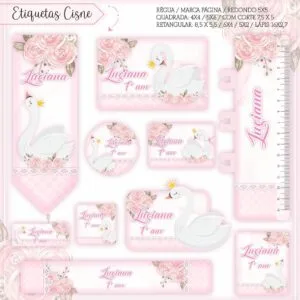 Arquivo Digital Etiquetas Escolares Cisne