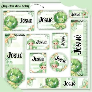 Arquivo Digital Etiquetas Escolares Dino Baby 4 Arquivo Digital Etiquetas Escolares Dino Baby
