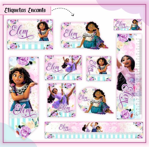 Arquivo Digital Etiquetas Escolares Encanto