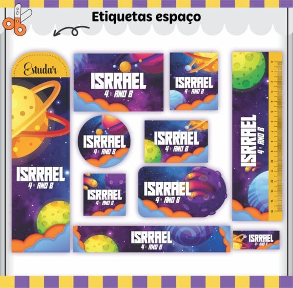 Arquivo Digital Etiquetas Escolares Espaço V2