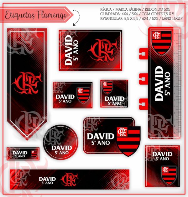 Arquivo Digital Etiquetas Escolares Flamengo