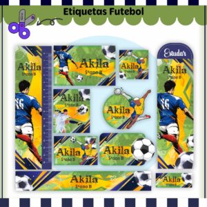 Arquivo Digital Etiquetas Escolares Futebol