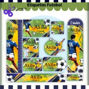 Arquivo Digital Etiquetas Escolares Futebol