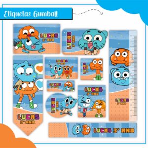 Arquivo Digital Etiquetas Escolares Gumball