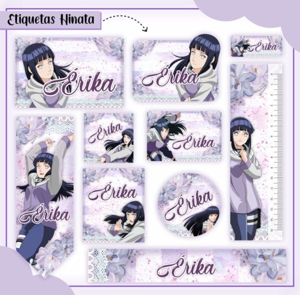 Arquivo Digital Etiquetas Escolares Hinata