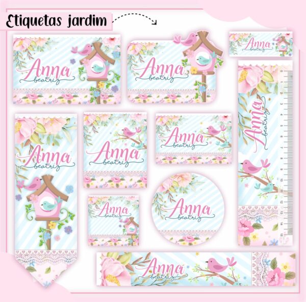Arquivo Digital Etiquetas Escolares Jardim