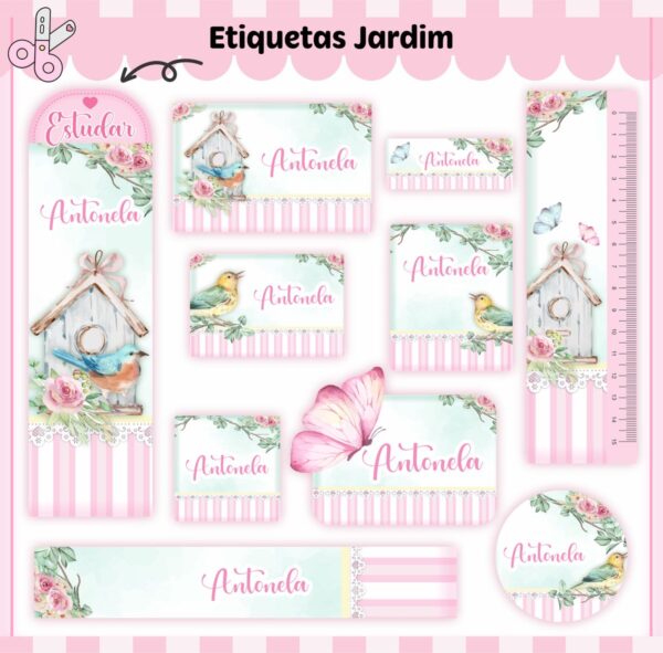 Arquivo Digital Etiquetas Escolares Jardim V2