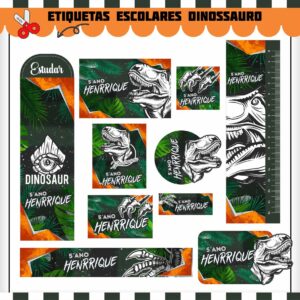 Arquivo Digital Etiquetas Escolares Jurassic