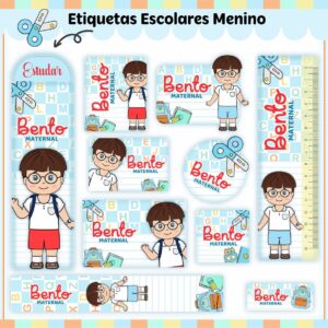 Arquivo Digital Etiquetas Escolares Kit Aluninhos