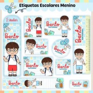 Arquivo Digital Etiquetas Escolares Kit Aluninhos
