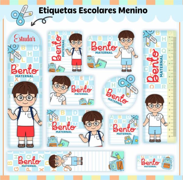 Arquivo Digital Etiquetas Escolares Kit Aluninhos