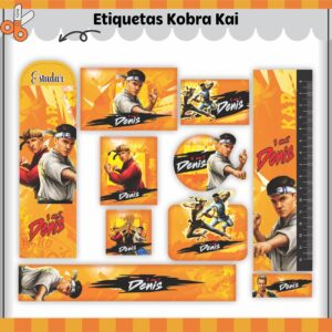 Arquivo Digital Etiquetas Escolares Kobra Kai