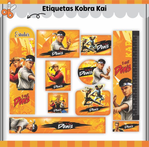 Arquivo Digital Etiquetas Escolares Kobra Kai