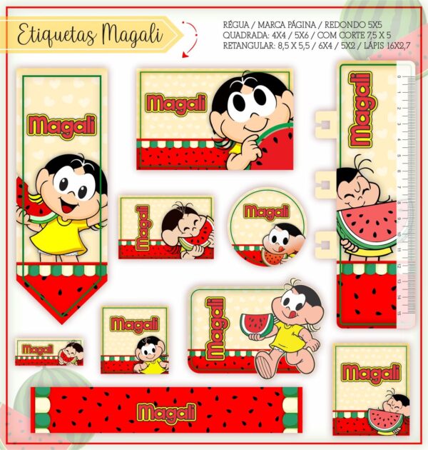 Arquivo Digital Etiquetas Escolares Magali