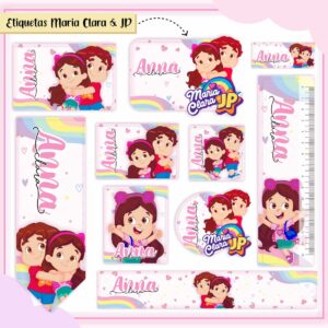 Arquivo Digital Etiquetas Escolares Maria Clara e JP