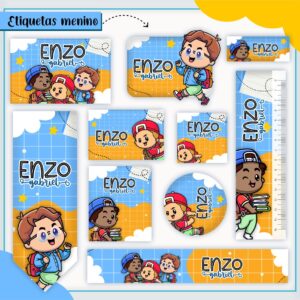 Arquivo Digital Etiquetas Escolares Menininho