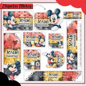 Arquivo Digital Etiquetas Escolares Mickey 10 Arquivo Digital Etiquetas Escolares Mickey