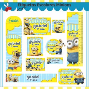 Arquivo Digital Etiquetas Escolares Minions