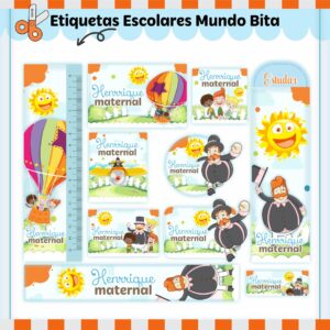 Arquivo Digital Etiquetas Escolares Mundo Bita