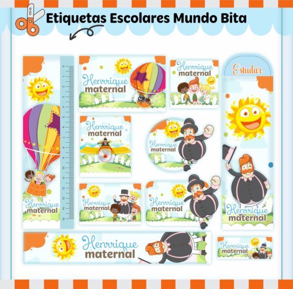 Arquivo Digital Etiquetas Escolares Mundo Bita