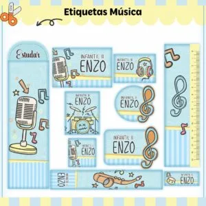 Arquivo Digital Etiquetas Escolares Música