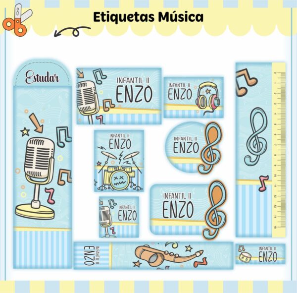 Arquivo Digital Etiquetas Escolares Música