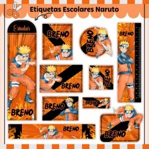 Arquivo Digital Etiquetas Escolares Naruto V2