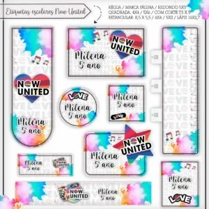Arquivo Digital Etiquetas Escolares Now United