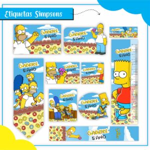 Arquivo Digital Etiquetas Escolares Os Simpsons