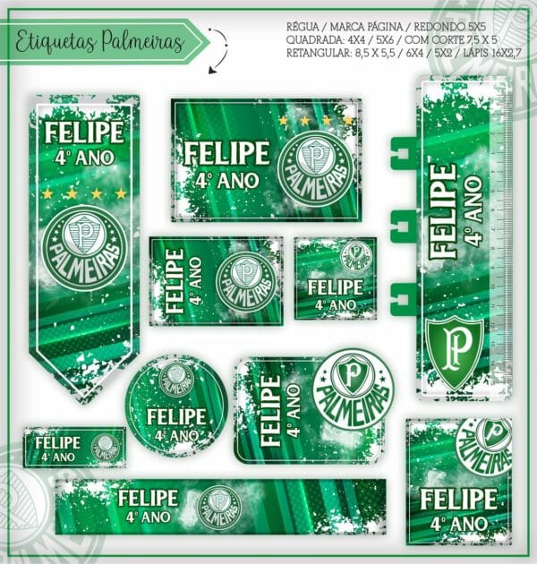 Arquivo Digital Etiquetas Escolares Palmeiras