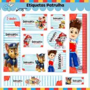 Arquivo Digital Etiquetas Escolares Patrulha Canina V2 6 Arquivo Digital Etiquetas Escolares Patrulha Canina V2