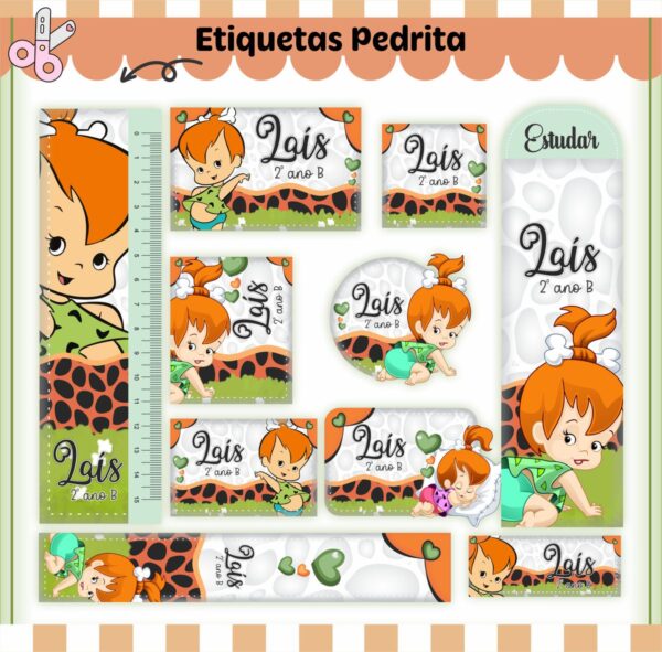 Arquivo Digital Etiquetas Escolares Pedrita