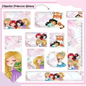 Arquivo Digital Etiquetas Escolares Princesa Cute 23 Arquivo Digital Etiquetas Escolares Princesa Cute