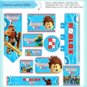 Arquivo Digital Etiquetas Escolares Roblox