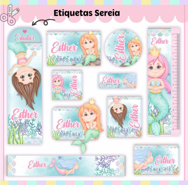 Arquivo Digital Etiquetas Escolares Sereia V3