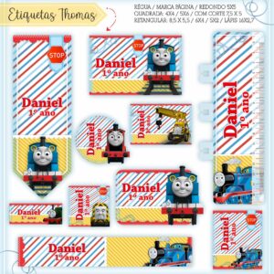 Arquivo Digital Etiquetas Escolares Thomas e seus Amigos