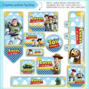 Arquivo Digital Etiquetas Escolares Toy Story