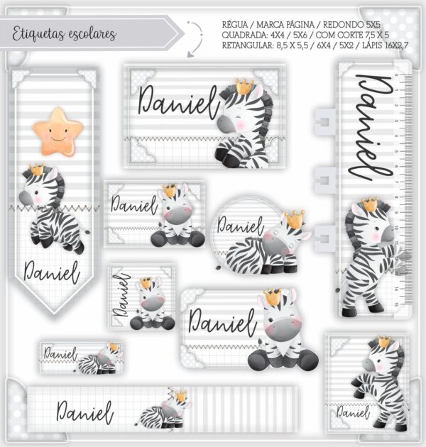 Arquivo Digital Etiquetas Escolares Zebra