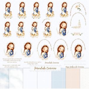 Arquivo Digital Santinhos Católicos Imaculada Conceição Png