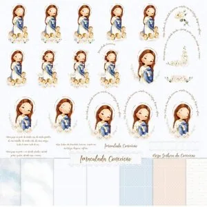 Arquivo Digital Santinhos Católicos Imaculada Conceição Png