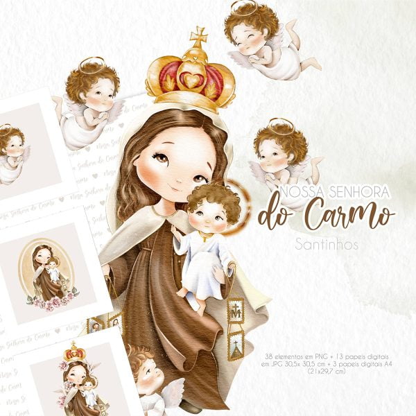 Arquivo Digital Santinhos Católicos Nossa Senhora do Carmo
