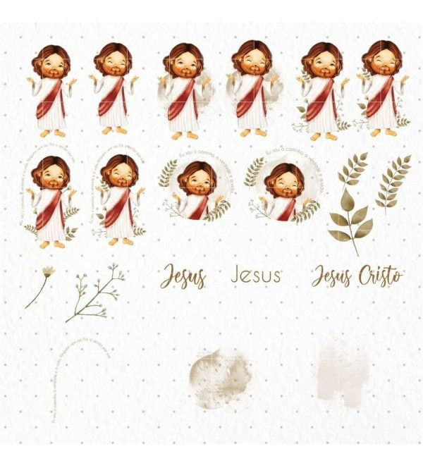Arquivo Digital Santinhos Jesus Religião Católica Papelaria