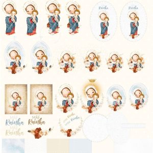Arquivo Digital Santinhos Mãe Rainha Ilustrações Católicas