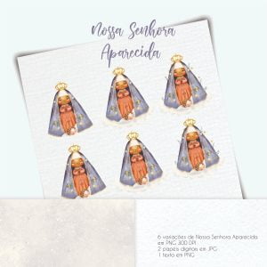 Arquivo Digital Santinhos Nossa Senhora Aparecida Png